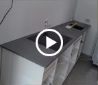 Köln IKEA Küche mit 4033 Rugged Concrete Caesarstone Arbeitsplatten